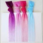 Tie Dyed Hair Ties - Set Of 4 - Ombre Tie Dye..